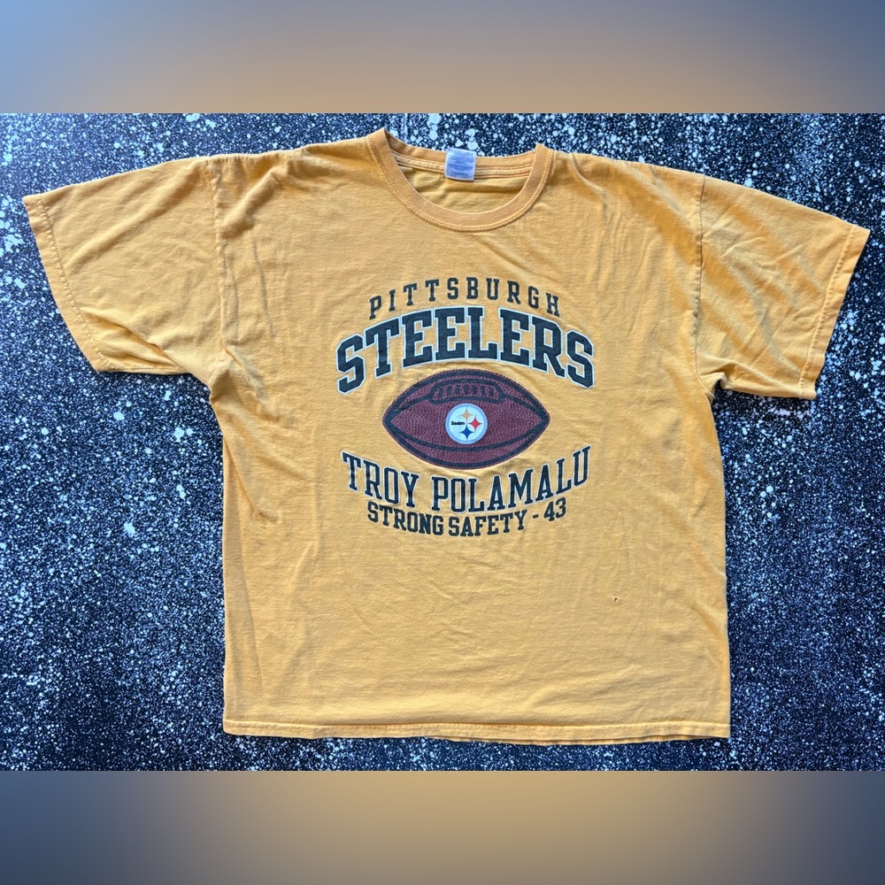Pittsburgh Steelers NFL ‘Troy Polamalu’ T-Shirt Size XL - Picture 2 of 4